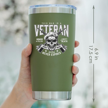 Laser Engraved Veteran 20oz Tumbler