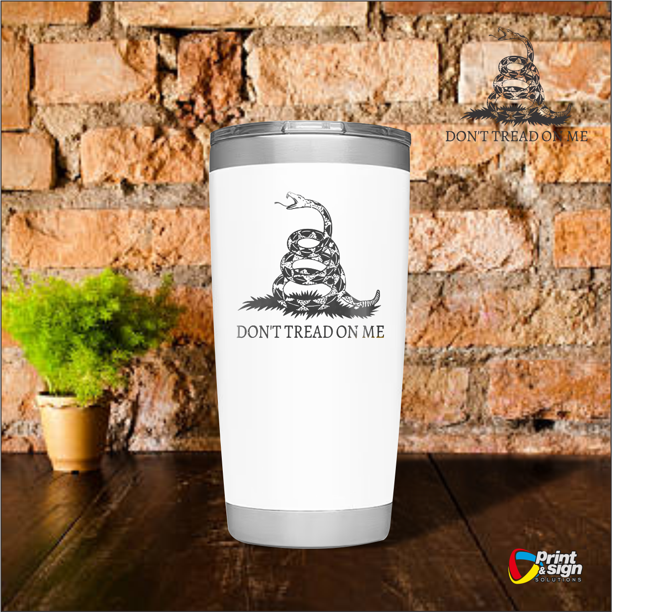 Don't Tread on Me Laser Engraved Tumbler