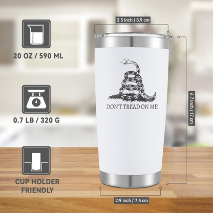 Don't Tread on Me Laser Engraved Tumbler