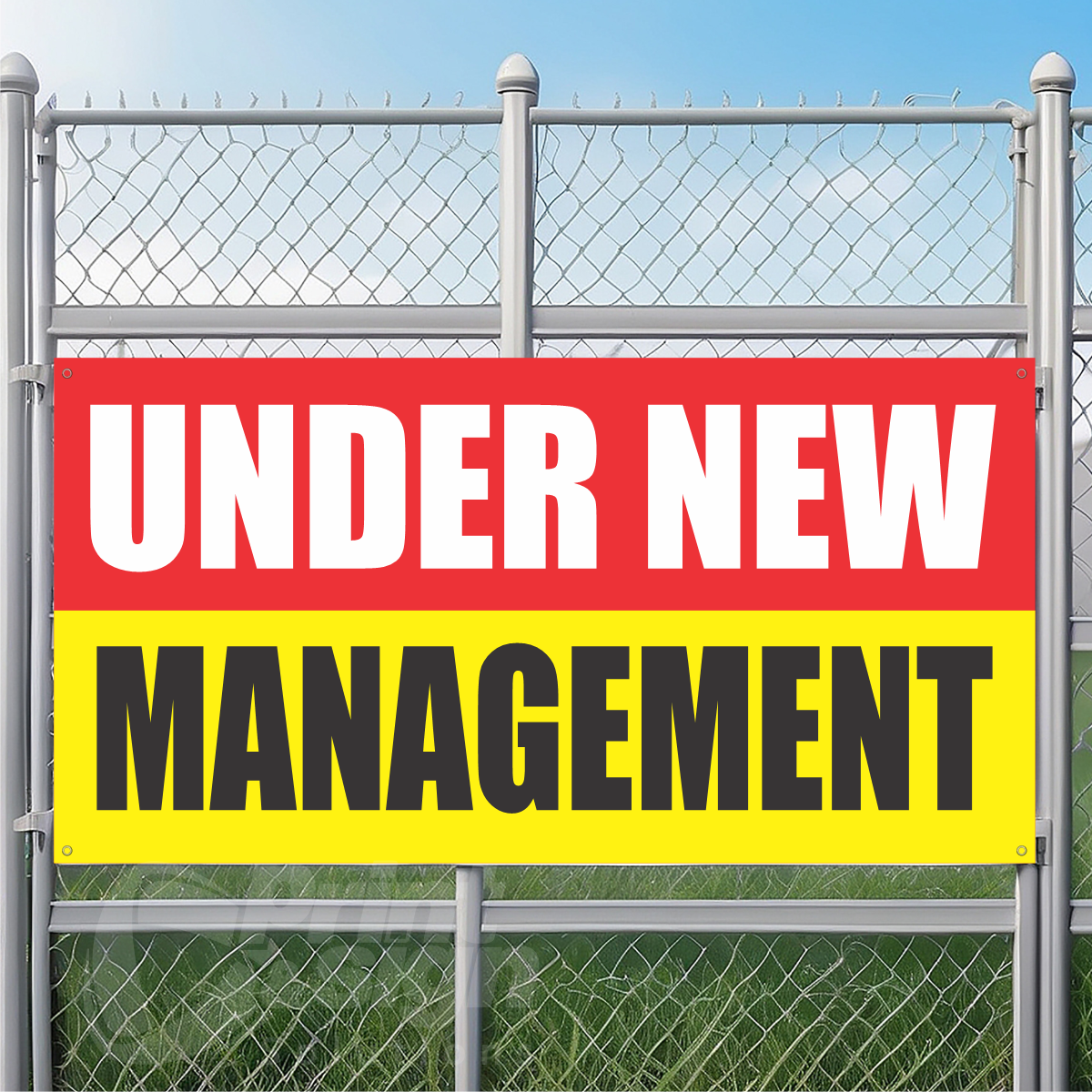 New Manager Sign UNDER NEW MANAGEMENT - Vinyl Banner – Print & Sign