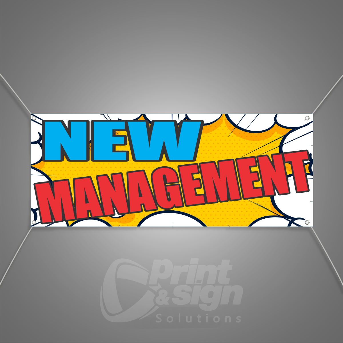 NEW MANAGEMENT - Vinyl Banner