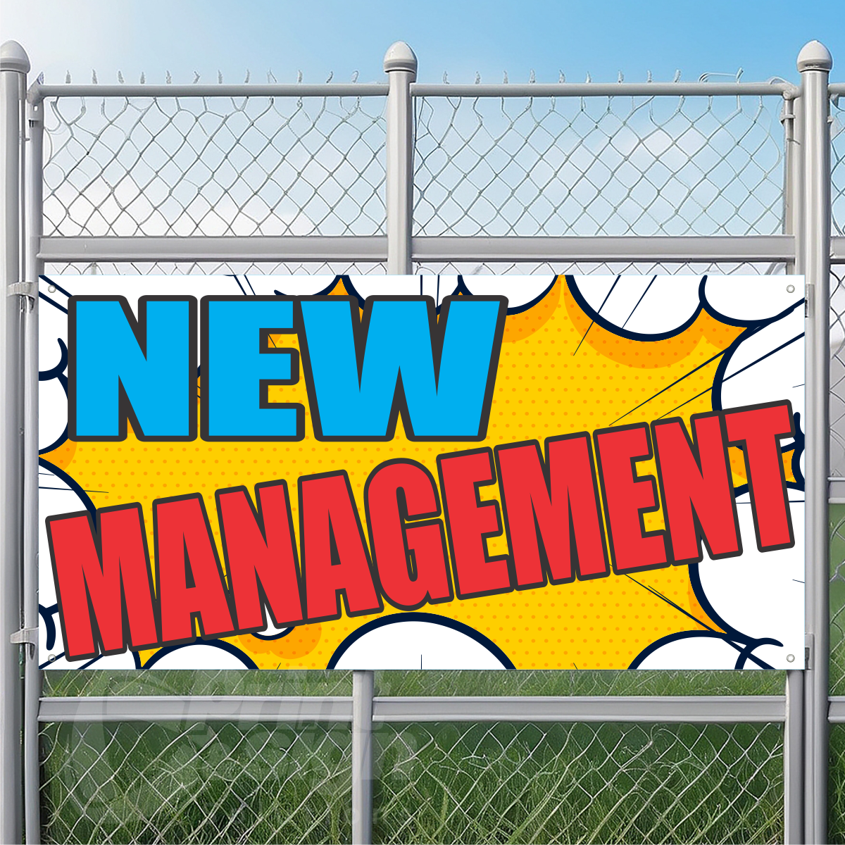 New Manager Sign NEW MANAGEMENT - Vinyl Banner – Print & Sign