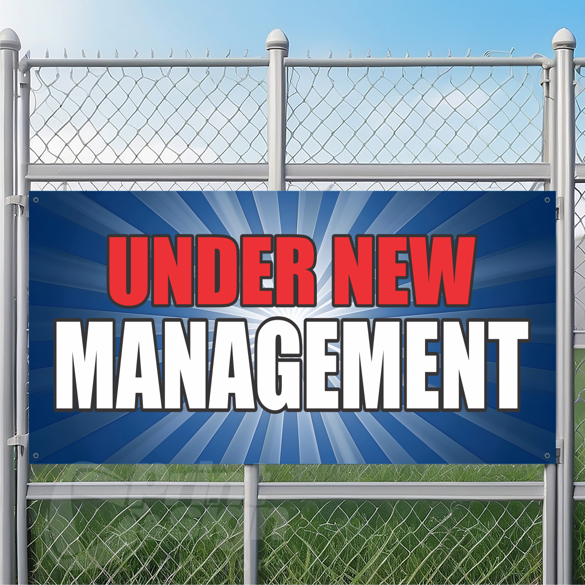 New Manager Sign UNDER NEW MANAGEMENT - Vinyl Banner – Print & Sign
