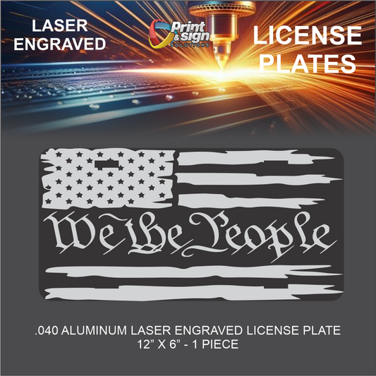 License Plate WE THE PEOPLE Auto Truck car tag Aluminum