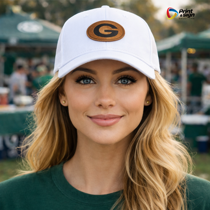 GATEWOOD SCHOOLS RICHARDSON 112 TRUCKER HAT SNAPBACK WITH LEATHER PATCH