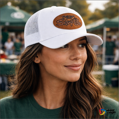 GATEWOOD SWAMP RICHARDSON 112 TRUCKER HAT SNAPBACK WITH LEATHER PATCH