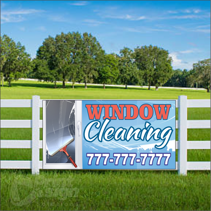 Window Cleaning Vinyl Banner Add Your Phone Number