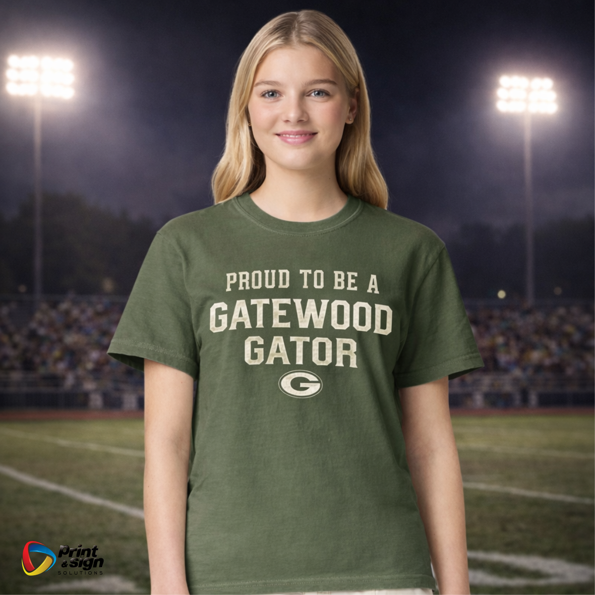 Gatewood Schools Comfort Color T-Shirt – Proud to be a Gator - C1717