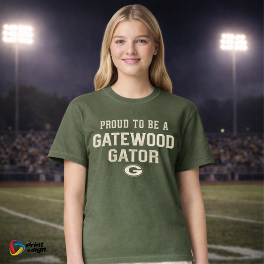 Gatewood Schools Comfort Color T-Shirt – Proud to be a Gator - C1717