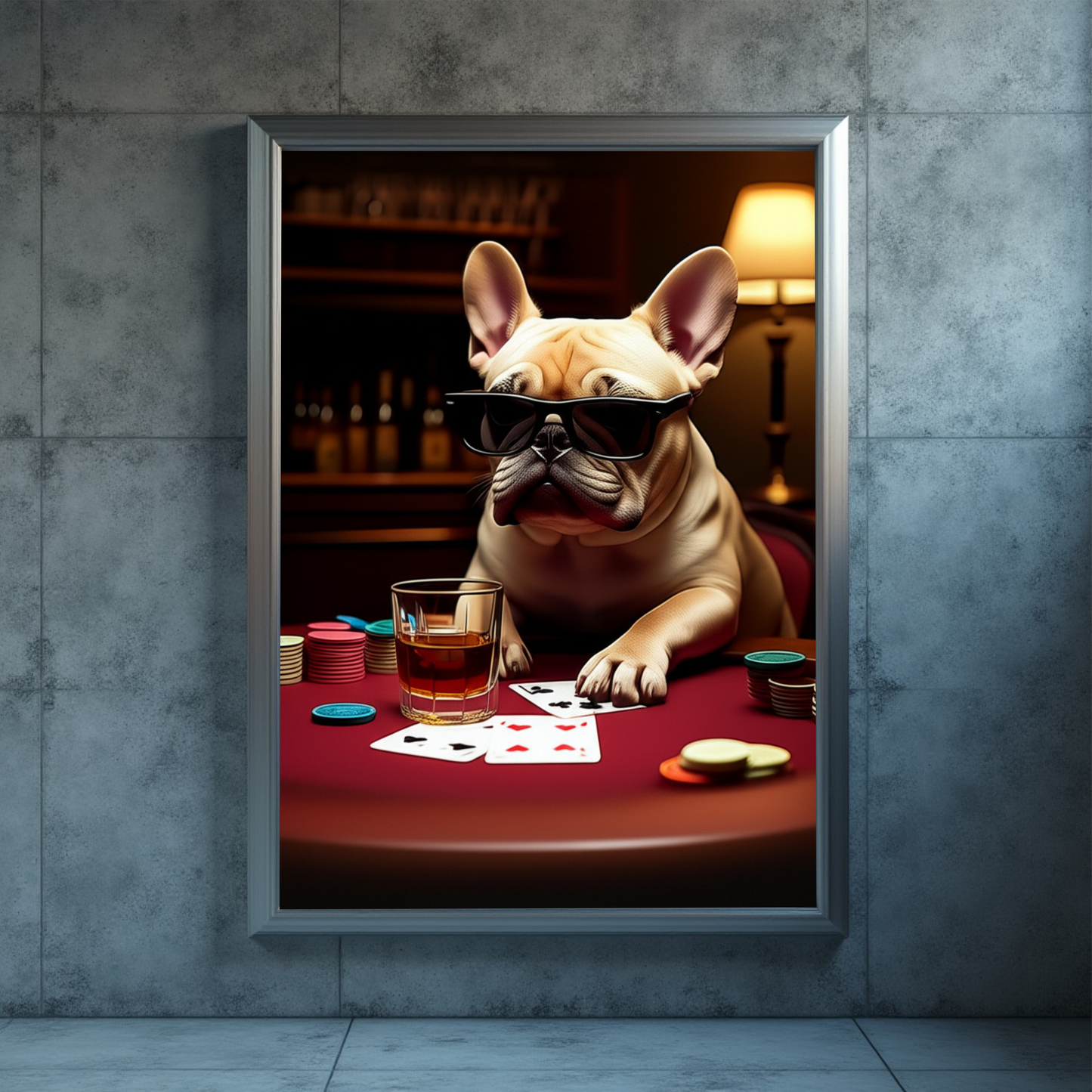 Dog Playing Poker Smoking Cigar Digital File Ready to Print High Definition PDF PNG File Format