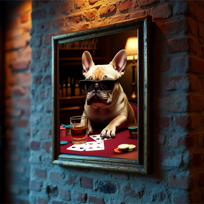 Dog Playing Poker Smoking Cigar Digital File Ready to Print High Definition PDF PNG File Format