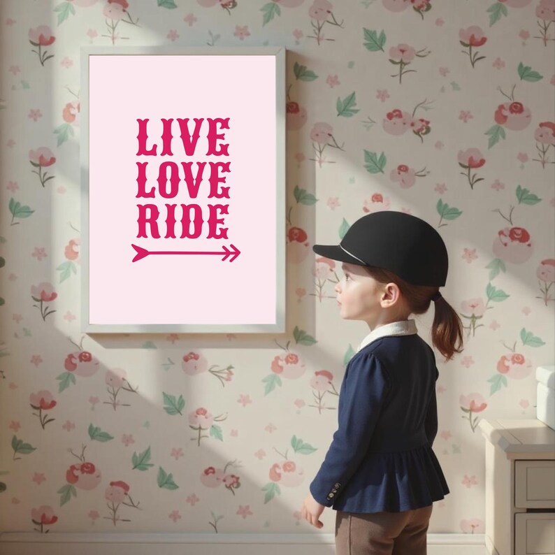 Live Love Ride Poster Digital File Ready to Print High Definition PDF PNG File Format