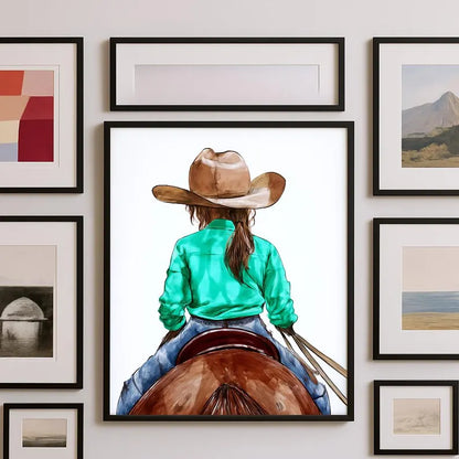 Cowgirl Digital File Ready to Print High Definition PDF PNG File Format