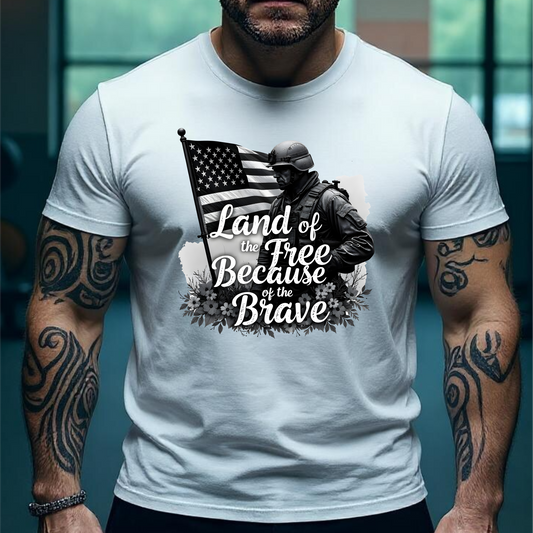 us Land of the Free Because of the Brave | Digital File Direct Download Ready to Print PNG PDF High Definition